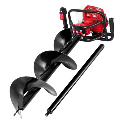 Giantz 92CC 300mm Petrol Post Hole Digger with 80cm Extension - Heavy Duty 2-Stroke Engine & Advanced Gearbox
