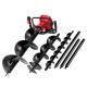 Giantz 92CC Petrol Post Hole Digger with 3m Auger Depth, 65Mn Steel Blades, and Vertical Gearbox for Efficient Digging