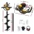 Giantz 82CC Post Hole Digger 300mm Heavy Duty Steel Petrol Auger with 80cm Extension, Anti-Vibration Handle