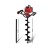 Giantz 92CC Petrol Post Hole Digger with 200mm Auger and 80cm Extension - Heavy-Duty Steel, Easy Start, 1.8M Max