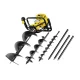 Giantz 92CC Petrol Post Hole Digger - Heavy-Duty 3m Depth Auger with 65Mn Steel, Extensions & Safety Kit