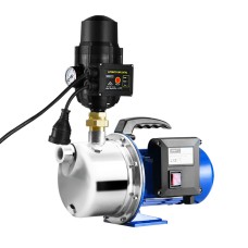 Giantz 1100W Garden Water Jet Pump - Stainless Steel, High Pressure 4600L/H, Automatic Controller, 45m Head, Black Giantz 1100W Garden Water Jet Pump - Stainless Steel, High Pressure 4600L/H, Automatic Controller, 45m Head, Black