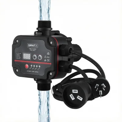 GIANTZ 16A Digital Water Pump Controller 1.5kW Max | LED Display, Adjustable Pressure, IP65, Dry-Run Protection