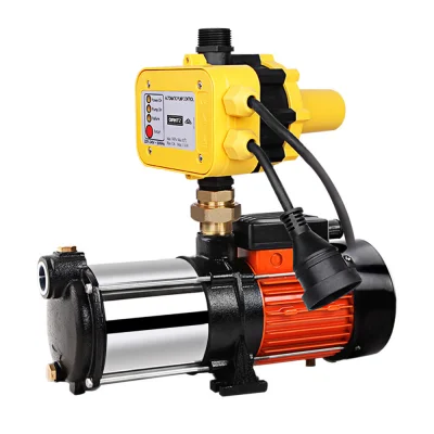 Giantz 1800W High Pressure Garden Pump, Stainless Steel, 5-Stage, Auto Pressure Control, 12600L/hr, Yellow