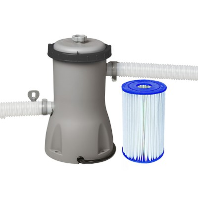 Bestway FlowClear Pool Pump Cartridge Filter 800GPH 3028L/H for Above-Ground Pools with Air Purge Valve and Adaptors