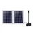 Gardeon Solar Pond Pump Kit 1600L/H with 2 x 10W Polycrystalline Panels, 6 Nozzles, 5m Cable, Aluminium Frame Gardeon Solar Pond Pump Kit 1600L/H with 2 x 10W Polycrystalline Panels, 6 Nozzles, 5m Cable, Aluminium Frame