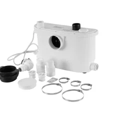 Giantz 400W Macerator Sewerage Pump - Quiet, Automated Marine Toilet System, 270L/min, 4 Inlets, Stainless Steel Blades