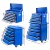 Giantz 15 Drawer Steel Tool Chest Trolley 2-in-1 Toolbox, Lockable, Blue, 150kg Capacity, 62x33x112cm Workshop Storage