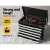 Giantz 10 Drawer Steel Tool Box Cabinet - Lockable, Non-Slip Liner, Ball Bearing Slides, 75kg Capacity, Black & Grey