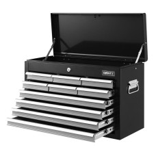Giantz 10 Drawer Steel Tool Box Cabinet - Lockable, Non-Slip Liner, Ball Bearing Slides, 75kg Capacity, Black & Grey Giantz 10 Drawer Steel Tool Box Cabinet - Lockable, Non-Slip Liner, Ball Bearing Slides, 75kg Capacity, Black & Grey