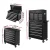 Giantz 15 Drawer Steel Tool Box Cabinet Chest Trolley - Lockable, Non-Slip Liners, 360° Wheels, 68x33x111cm, Black
