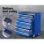 Giantz 16-Drawer Tool Chest & Trolley Cabinet, High Tensile Powder-Coated Steel, Blue, with Premium Locks & Castors