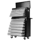 Giantz 17-Drawer Tool Box Cabinet Chest Trolley - Steel, Lockable, Grey - Ball-Bearing Slides, 360° Castors, 61.5x
