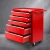 Giantz Red 5 Drawer Steel Tool Box Cabinet Chest Trolley, 75kg Capacity, Lockable, Non-Slip Liners, 360° Castor Wheels