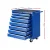 Giantz 7 Drawer Steel Tool Box Cabinet Trolley, 100kg Capacity, Lockable, Non-Slip Liners, Blue, 61.5x33x72
