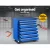 Giantz 7 Drawer Steel Tool Box Cabinet Trolley, 100kg Capacity, Lockable, Non-Slip Liners, Blue, 61.5x33x72
