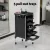 Embellir Salon Trolley Cart, Plastic, 36x42x90.5cm, Black, 6-Tier Beauty Storage with Wheels, Hairdressing Tray