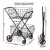 Emajin Foldable Shopping Trolley Cart - Durable Metal Frame, 360° Swivel Wheels, 75x95x62.5cm, Black, Easy Assembly