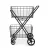 Emajin Foldable Shopping Trolley Cart - Durable Metal Frame, 360° Swivel Wheels, 75x95x62.5cm, Black, Easy Assembly