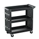 Giantz 3-Tier Tool Cart Storage Trolley, Steel, 150kg, Pegboard Hooks, Screwdriver Bay, 79x35.5x77cm,