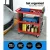 Giantz 3-Tier Steel Tool Cart with Pegboard, Hooks, Screwdriver Bay, 150kg Capacity, Red, 79x35.5x77cm,