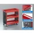 Giantz 3-Tier Steel Tool Cart with Pegboard, Hooks, Screwdriver Bay, 150kg Capacity, Red, 79x35.5x77cm,