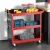 Giantz 3-Tier Steel Tool Cart with Pegboard, Hooks, Screwdriver Bay, 150kg Capacity, Red, 79x35.5x77cm,