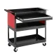 Giantz 100kg Tool Trolley Cart: Steel Rolling Cabinet with Drawers & Pegboard, 83x78x35cm, Black & Red, Garage Organiser