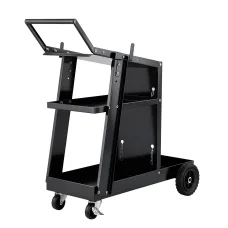 Giantz Heavy-Duty Steel Welding Trolley Cart - 100kg Capacity, Black, 81x36x70cm for MIG TIG Plasma Cutter Mobility
