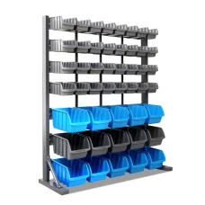 Giantz 47-Bin Freestanding Steel Rack with Magnetic Tool Bar - Heavy Duty 7-Tier Storage Solution for Garage & Workshop