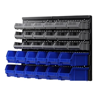 Giantz 30 Bin Wall Mounted Storage Rack – Heavy-Duty Tool Organiser with Detachable Bins & Ultra Durable Peg Board