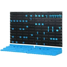 Giantz 54 Storage Bin Rack Wall Mounted Tool Organiser - Robust Blue & Black Pegboard with 50 Adjustable Toolholders