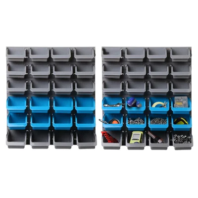 Giantz 48-Bin Wall Rack: Steel Peg Board, Detachable Bins, Upgraded Stability for Garage Tool Organisation