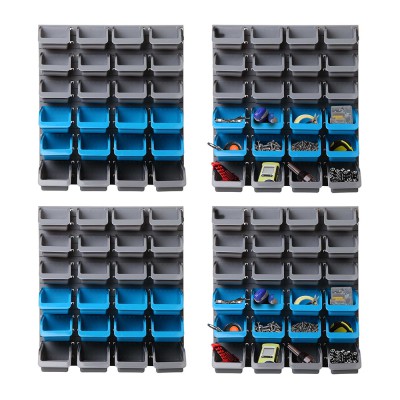 Giantz 96-Bin Wall Mounted Storage Rack | Heavy-Duty, Detachable Bins & Peg Board for Organised Garage & Tool Storage