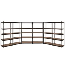 Giantz 6x1.5M Heavy-Duty Garage Shelving Rack – 750kg Capacity, Adjustable Steel Shelves, Easy Assembly, Matte Black