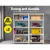 Giantz 2x1.8M Silver Garage Shelving - Heavy-Duty, Adjustable Steel Storage Rack with 200kg Capacity Per Tier, 5 Shelves