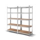 Giantz 2x1.8M Silver Garage Shelving - Heavy-Duty, Adjustable Steel Storage Rack with 200kg Capacity Per Tier, 5 Shelves