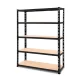 Giantz 1.8M Garage Shelving - Heavy-Duty Black Steel Rack, 5 Adjustable Shelves, 200kg Capacity/Tier, Easy Assembly