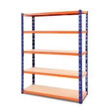 Giantz 1.8M Heavy-Duty Garage Shelving Rack, 200kg/Tier Capacity, Adjustable Steel, Boltless, Orange & Blue Giantz 1.8M Heavy-Duty Garage Shelving Rack, 200kg/Tier Capacity, Adjustable Steel, Boltless, Orange & Blue