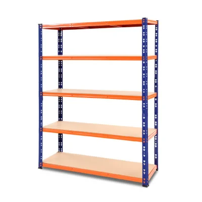 Giantz 1.8M Heavy-Duty Garage Shelving Rack, 200kg/Tier Capacity, Adjustable Steel, Boltless, Orange & Blue Giantz 1.8M Heavy-Duty Garage Shelving Rack, 200kg/Tier Capacity, Adjustable Steel, Boltless, Orange & Blue