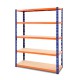 Giantz 1.8M Heavy-Duty Garage Shelving Rack, 200kg/Tier Capacity, Adjustable Steel, Boltless, Orange & Blue Giantz 1.8M Heavy-Duty Garage Shelving Rack, 200kg/Tier Capacity, Adjustable Steel, Boltless, Orange & Blue