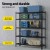 Giantz 4 x 1.8M 5-Tier Garage Shelving Rack, Heavy-Duty Anti-Rust Steel, 750kg Capacity, Adjustable Storage Unit Giantz 4 x 1.8M 5-Tier Garage Shelving Rack, Heavy-Duty Anti-Rust Steel, 750kg Capacity, Adjustable Storage Unit