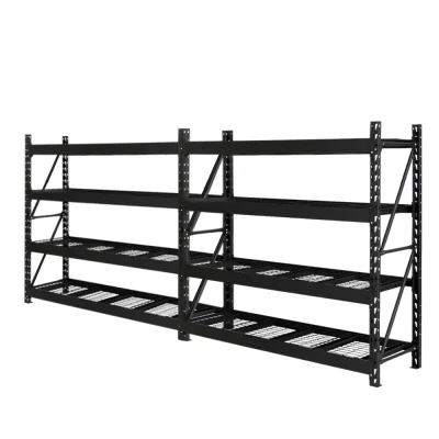 Giantz 4Mx2M Black Garage Shelving Rack - Heavy-Duty Steel, 800kg Capacity, Adjustable & Rust-Resistant, Easy Assembly