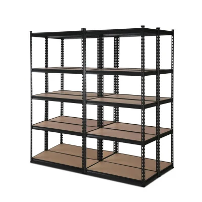 Giantz 4x1.5M Garage Shelving Rack – Heavy-Duty Steel, Adjustable Beams, 750kg Capacity, Matte Black, Easy Assembly