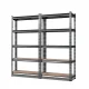 Giantz 2x1.5M Steel Shelving Unit - Heavy-Duty 5-Tier Adjustable Storage Rack, 750kg Capacity, Matte Charcoal, Boltless
