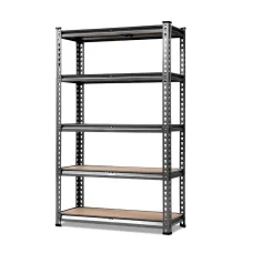 Giantz 1.5M Charcoal Garage Shelving Rack - Heavy-Duty Steel, 750kg Capacity, Adjustable 5-Tier Storage Solution