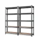 Giantz 2x1.5M Heavy-Duty Steel Garage Shelving Rack, Adjustable 5-Tier Storage, 750kg Capacity, Matte Charcoal