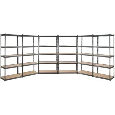 Giantz 6-Pack 6X1.5M Garage Shelving Rack - Heavy-Duty Steel, Adjustable, 750kg Capacity, Easy Assembly, 5 Shelves