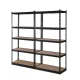 Giantz 2-Pack 2x1.8M Garage Shelving Unit, Heavy-Duty Black Steel Rack, 1000kg Capacity, Adjustable Boltless Design