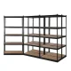 Giantz Heavy-Duty 5-Tier Garage Shelving, 200kg/Tier, Adjustable Black Steel and MDF Storage Rack, 90x40x180cm